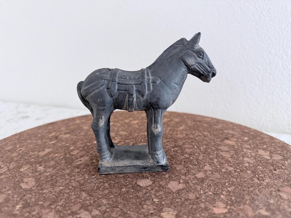 Vintage Chinese Terracotta Warrior Horse Figurine, Clay Pottery Replica, Asian I